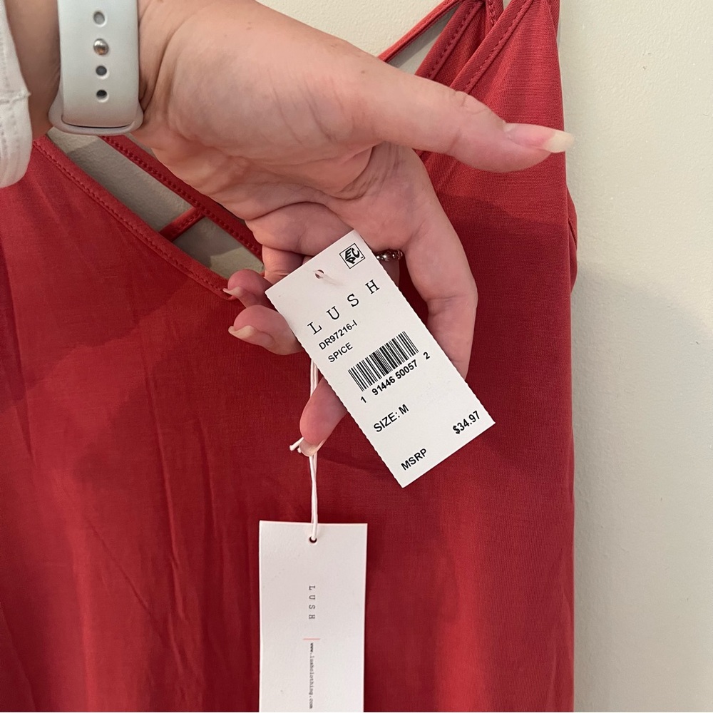 Lush Red Maxi Dress NWT - Picture 6 of 8